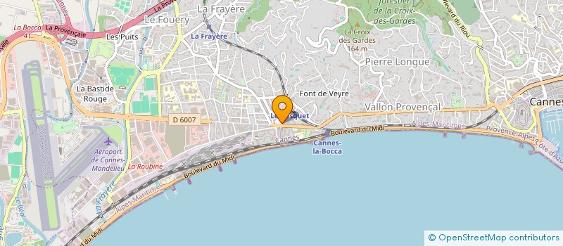 localisation de l'entreprise G.A.F. à CANNES