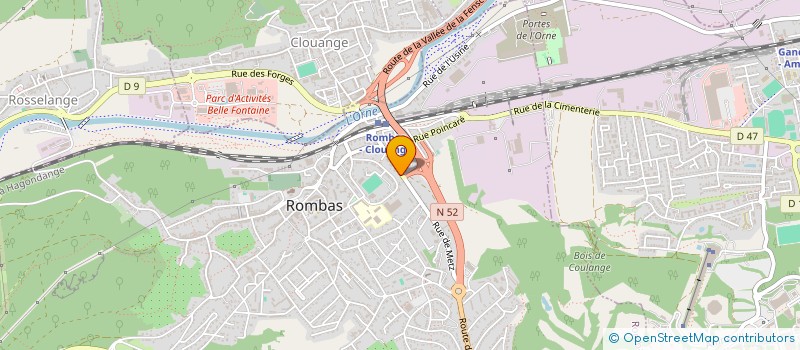 localisation de l'entreprise G.A.F  ROMBAS