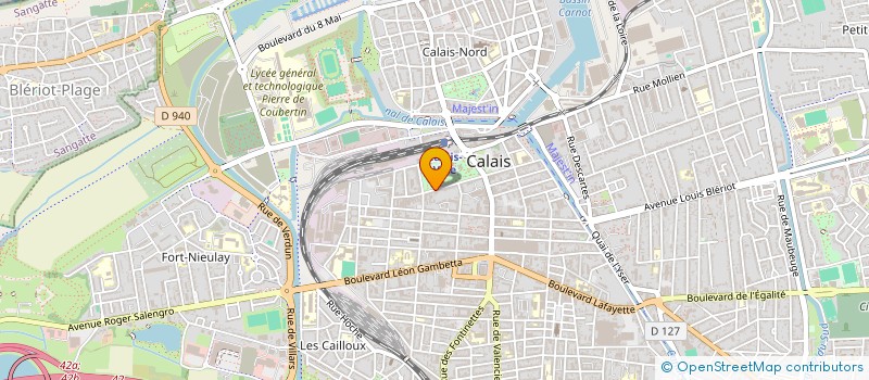 localisation de l'entreprise G.A.J.  CALAIS