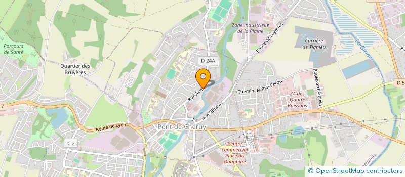 localisation de l'entreprise G.A.J. IMMO  PONT-DE-CHERUY