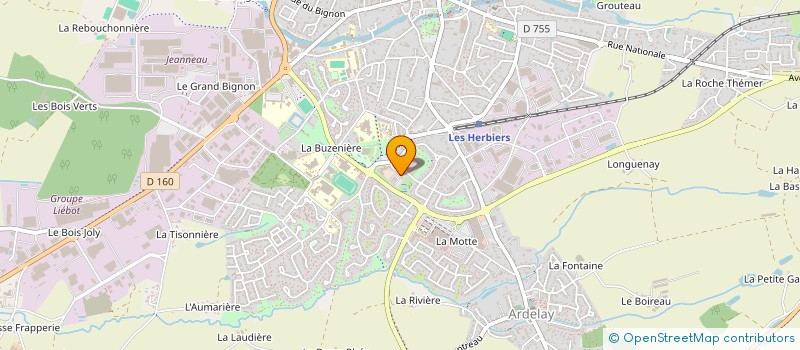 localisation de l'entreprise G.A. KINE SPORT  LES HERBIERS