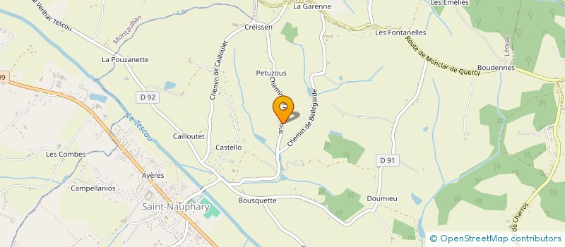 localisation de l'entreprise G.A.L.A.M DE PETUZOUS  SAINT-NAUPHARY