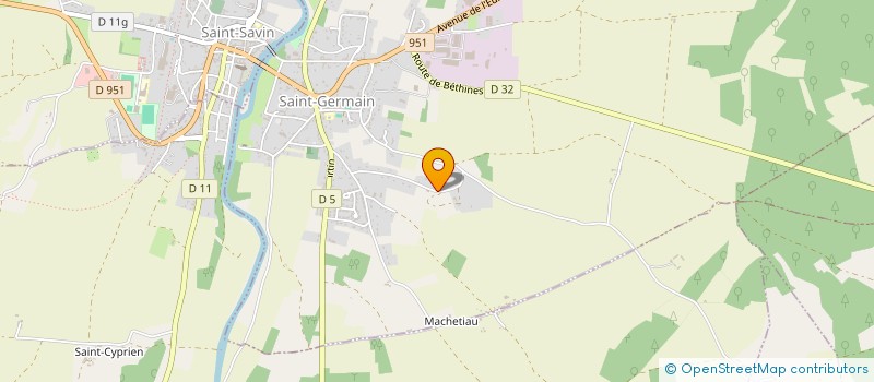 localisation de l'entreprise G.A.N.  SAINT-GERMAIN