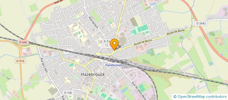 localisation de l'entreprise G.A.N.C.  HAZEBROUCK