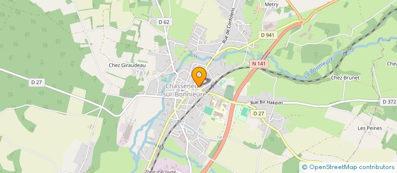 localisation de l'entreprise G.A.O à CHASSENEUIL-SUR-BONNIEURE