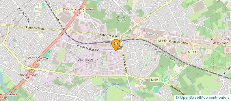 localisation de l'entreprise G.A.O. GROUPEMENT D'ARTISANS DE L'OUEST  VERTOU