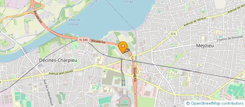 localisation de l'entreprise G.B.  DECINES-CHARPIEU