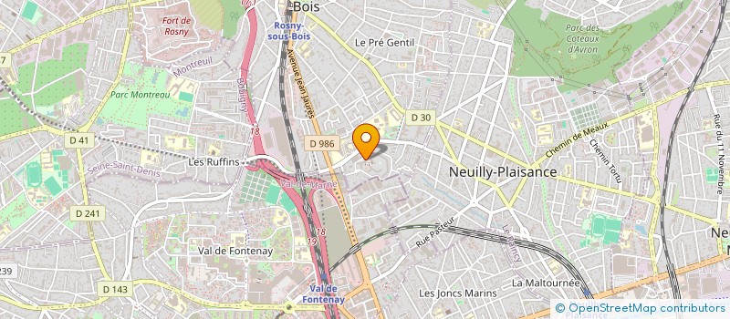 localisation de l'entreprise G.B à ROSNY-SOUS-BOIS