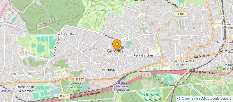 localisation de l'entreprise G.B.A. à GARCHES