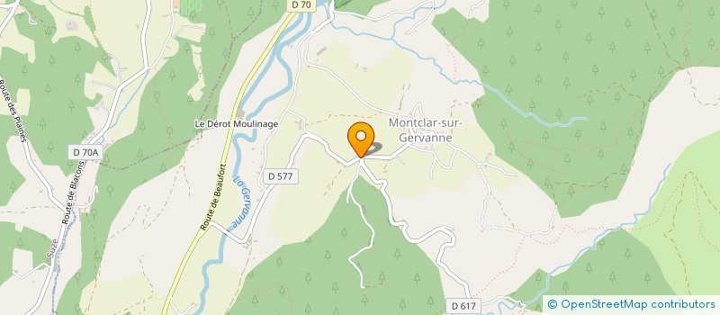 localisation de l'entreprise G.B. ANALYSE INDUSTRIELLE à MONTCLAR-SUR-GERVANNE