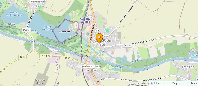 localisation de l'entreprise G.B.D. à AUBIGNY-AU-BAC