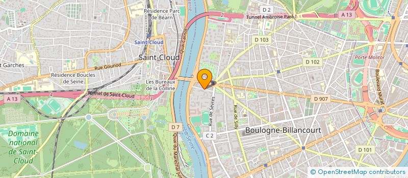 localisation de l'entreprise G.B.E.A. à BOULOGNE-BILLANCOURT
