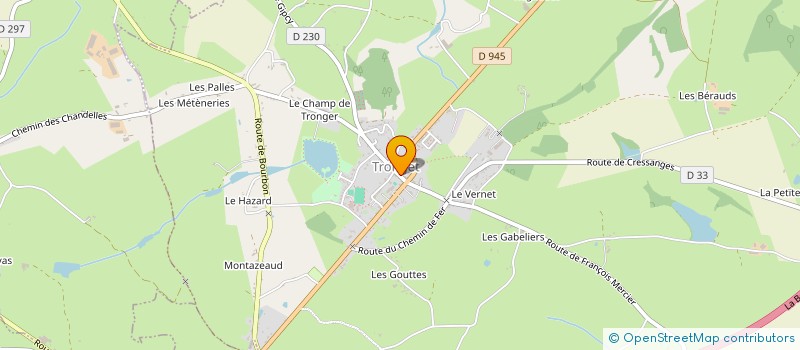 localisation de l'entreprise G B ENVIRONNEMENT à TRONGET