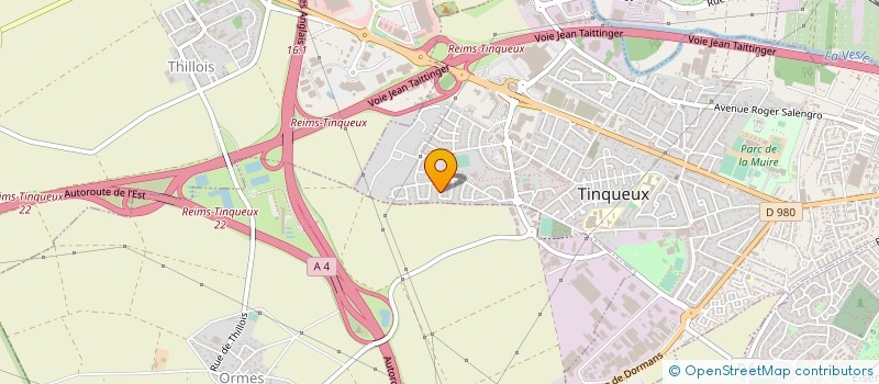localisation de l'entreprise G.B EXPRESS à TINQUEUX