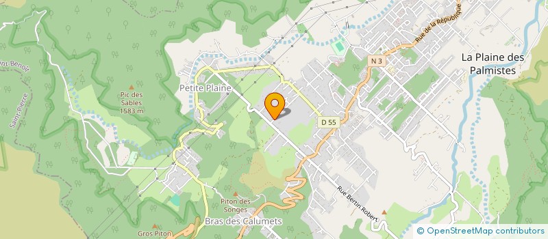 localisation de l'entreprise G.B.G.  LA PLAINE-DES-PALMISTES