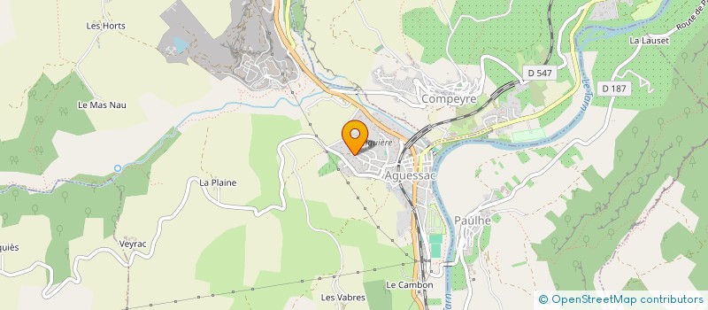 localisation de l'entreprise G.B.G  AGUESSAC