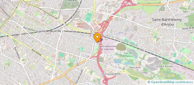localisation de l'entreprise G.B. HOLDING  ANGERS