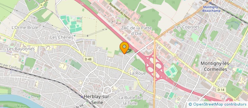 localisation de l'entreprise G.B. IMMOBILIER  HERBLAY-SUR-SEINE