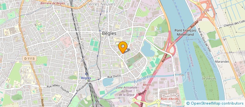 localisation de l'entreprise G.B INVESTORE à BEGLES