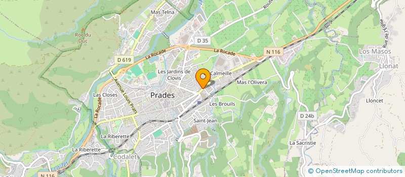 localisation de l'entreprise G.B. MENUISERIE  PRADES