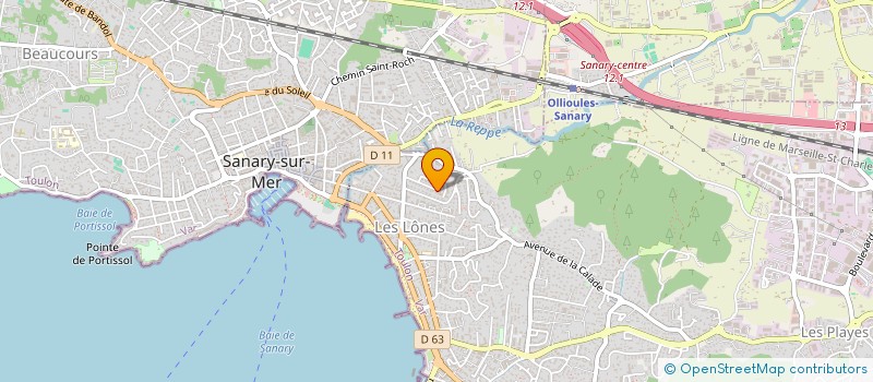 localisation de l'entreprise G B PLOMBERIE CHAUFFAGE à SIX-FOURS-LES-PLAGES
