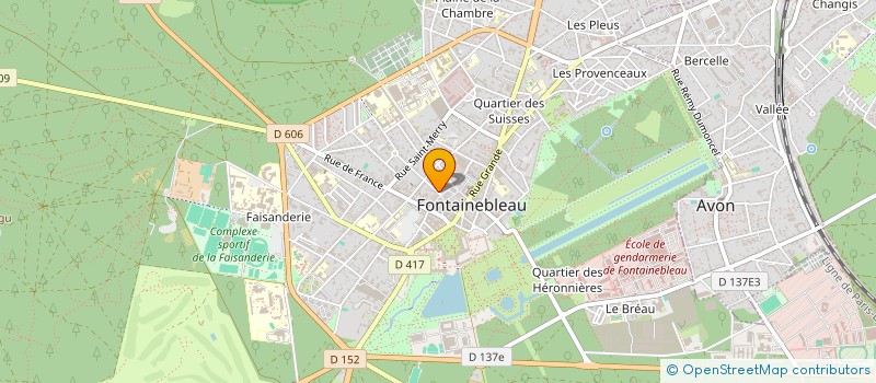 localisation de l'entreprise G.B.S.  FONTAINEBLEAU