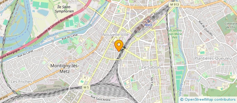 localisation de l'entreprise G.B.S.  METZ