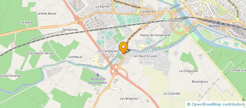 localisation de l'entreprise G.B.V. CARLES à BEZIERS