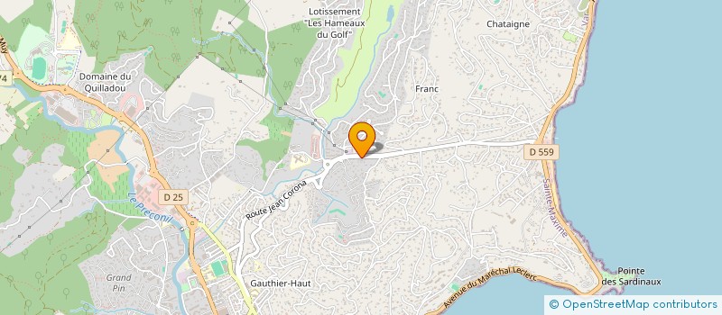 localisation de l'entreprise G'BAT à SAINTE-MAXIME