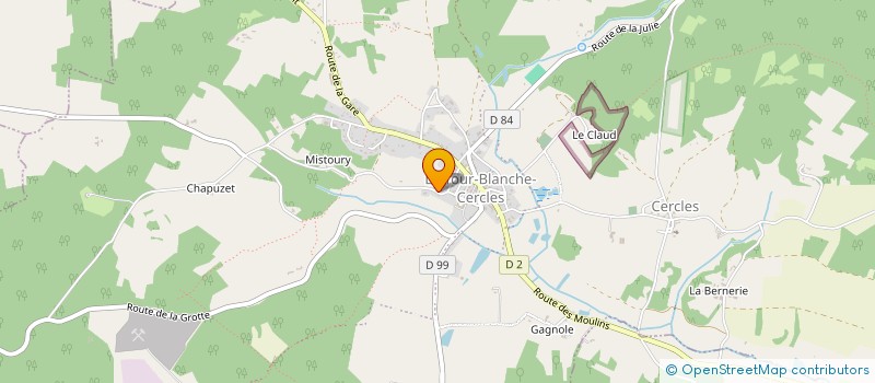 localisation de l'entreprise G BORDIER METAL CREATION S A S U  LA TOUR-BLANCHE-CERCLES