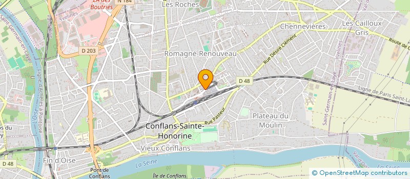 localisation de l'entreprise G.C.A.  CONFLANS-SAINTE-HONORINE