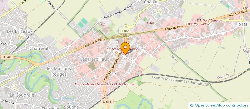 localisation de l'entreprise G.C.AS à NIORT