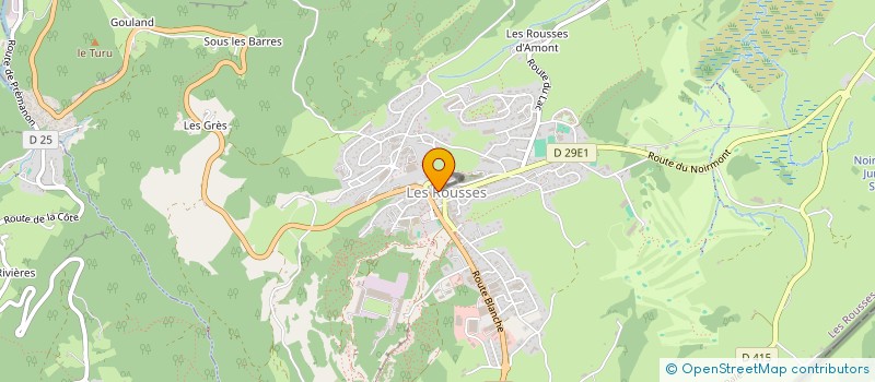 localisation de l'entreprise G C B  LES ROUSSES