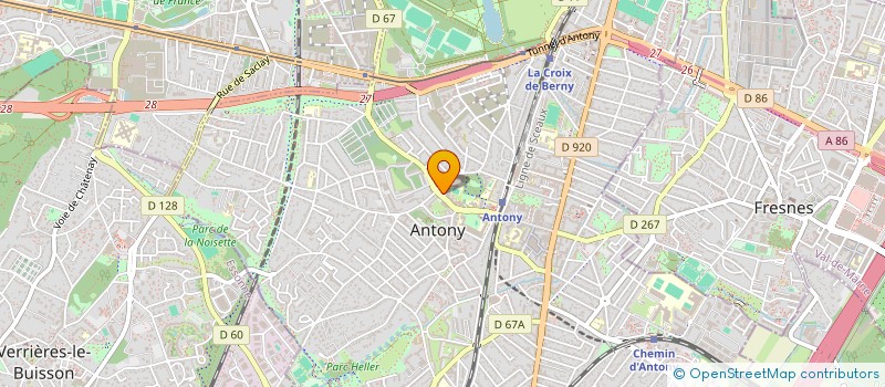 localisation de l'entreprise G.C.B. à ANTONY