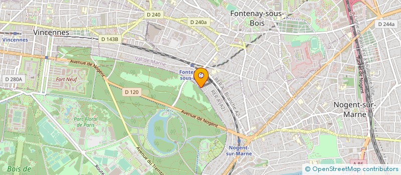 localisation de l'entreprise G.C.B à FONTENAY-SOUS-BOIS