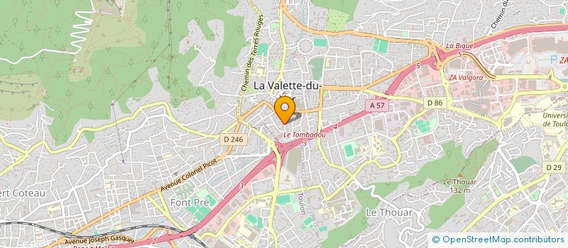 localisation de l'entreprise G.C.B.A. à LA VALETTE-DU-VAR