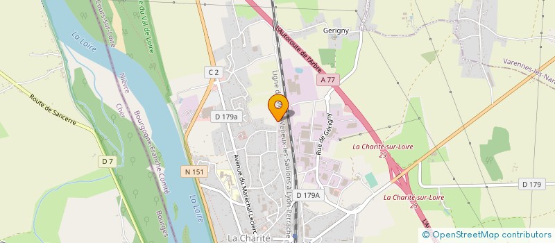 localisation de l'entreprise G.C.E. SAS à LA CHARITE-SUR-LOIRE