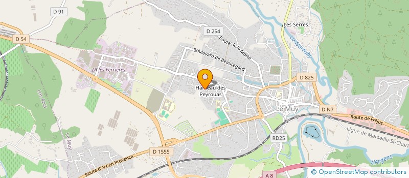 localisation de l'entreprise G.C.G.  LE MUY