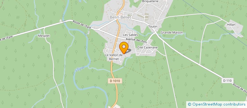 localisation de l'entreprise G.C.G.L.  BELIN-BELIET