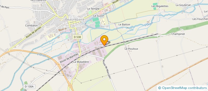 localisation de l'entreprise G.C. INCENDIE à BEAUREPAIRE