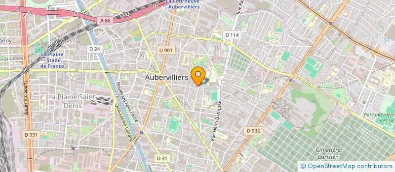localisation de l'entreprise G.C.M. à AUBERVILLIERS
