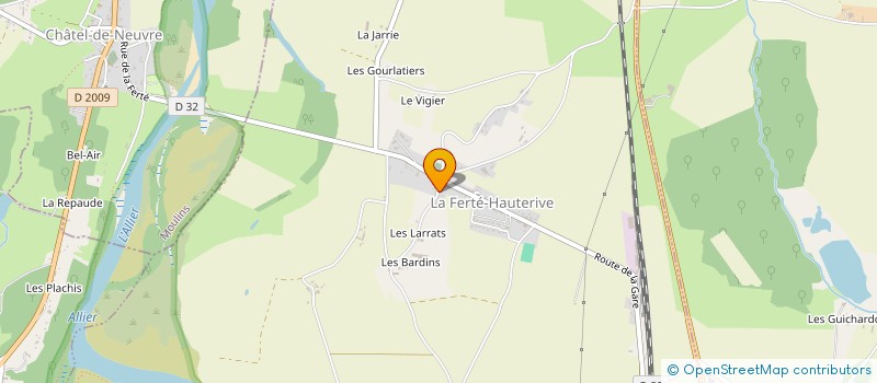 localisation de l'entreprise G.C.M.A à LA FERTE-HAUTERIVE