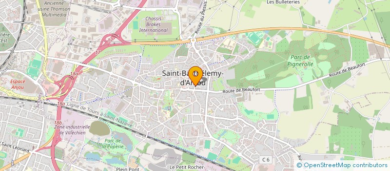 localisation de l'entreprise G.C.P. à SAINT-BARTHELEMY-D'ANJOU