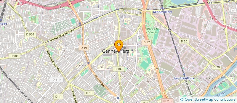 localisation de l'entreprise G.C RESEAUX à GENNEVILLIERS