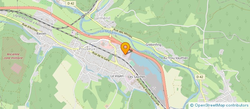 localisation de l'entreprise G C ROLLOT LEVAGE MANUTENTION à POUXEUX