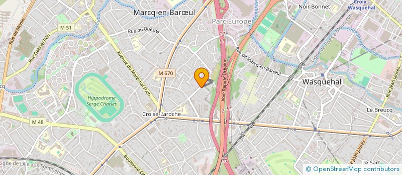 localisation de l'entreprise G.C.S.D. à MARCQ-EN-BARŒUL