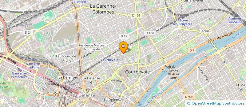 localisation de l'entreprise G CARGILL à COURBEVOIE