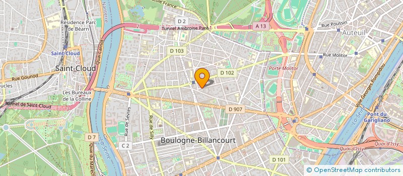 localisation de l'entreprise G CONSULTING à BOULOGNE-BILLANCOURT