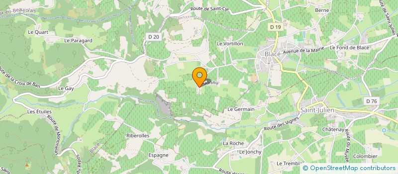 localisation de l'entreprise G & D  SAINT-GEORGES-DE-RENEINS