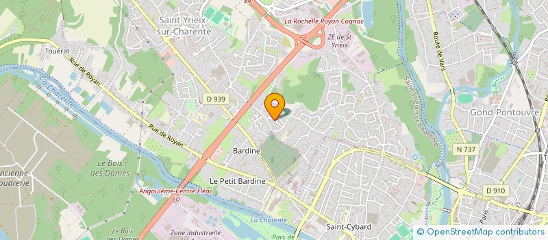 localisation de l'entreprise G & D à SAINT-YRIEIX-SUR-CHARENTE